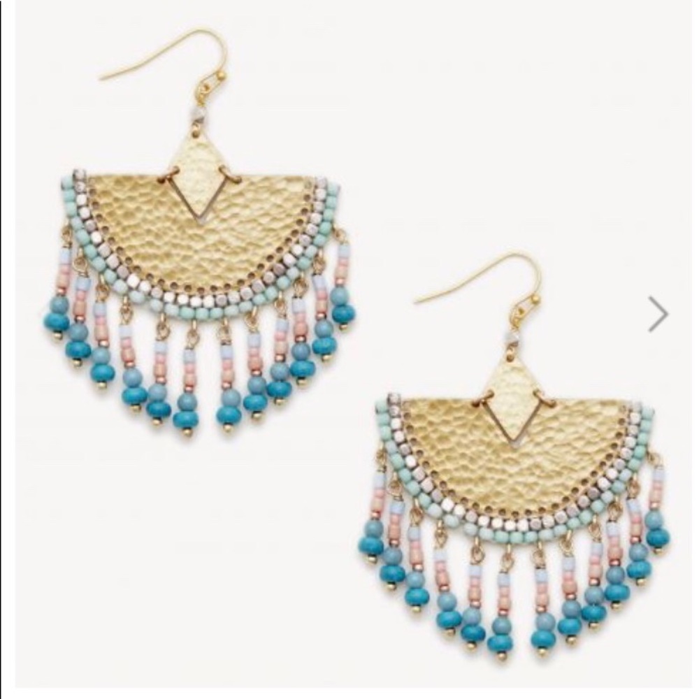 ISO sole society beaded mosaic statement earrings